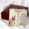 Dear Dad, Artisan Crafted Cross Necklace With I Love You Dad Forever & Always Message Card, Customized Message Card, Jewelry For Him, Father's Day Gift For Him