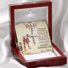 Dear Dad, Artisan Crafted Cross Necklace With I Love You Dad Forever & Always Message Card, Customized Message Card, Jewelry For Him, Father's Day Gift For Him