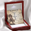 To My Dad, Artisan Crafted Cross Necklace With Thank You For The Sacrifices You Make Every Day Customized Message Card, Jewelry For Him, Father's Day Gift For Him, Artisan-Crafted Stainless Steel Cross Necklace