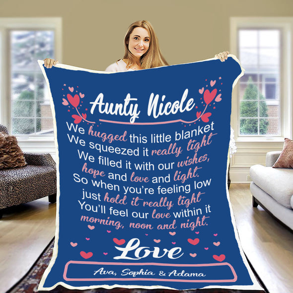 Custom Made Blanket ™ For Grandma/Nana/Papa Love From Grand Kids/Kids