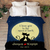 Love You To The Moon & Back Personalized Couple Blanket
