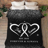 Couple Heart Personalized Blanket For The One Closest To Your Heart