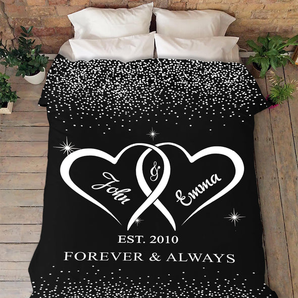 Couple Heart Personalized Blanket For The One Closest To Your Heart