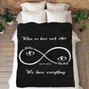 Infinity Love Personalized Blanket