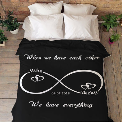 Limited Edition Infinity Love Personalized Blanket