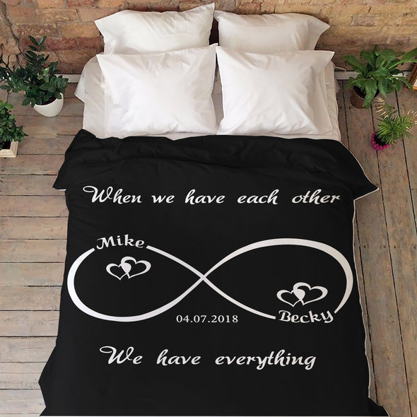 Limited Edition Infinity Love Personalized Blanket