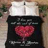 "Love You Till End" Personalized Couple Blanket