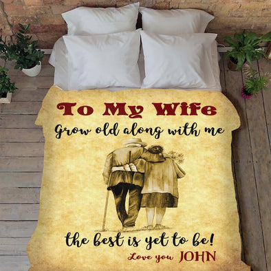 To My Wife Personalized Blanket
