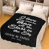 Love You More Then Stars Couple Personalized Blanket
