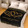 Two Hearts One Love Personalized Blanket For Couples In Love