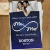 Mr & Mrs. Personalized Galaxy Blanket With Name And Wedding Year