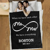 Mr & Mrs. Personalized Blanket With Name And Wedding Year