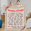 "We Hugged This Blanket" Custom Blanket For Grandma/Grandpa/Mamma/Papa/Auntie