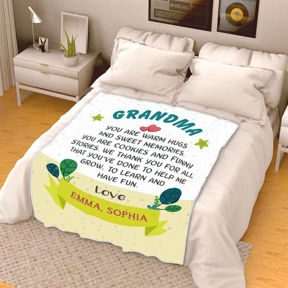 You Are Warm Hugs And Sweet Memories For Grandma/Nana/Papa/Granny/Grandma With Grand Kids/Kids Name