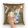 Couple Sequin Pillow Cushion Cover