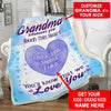 Personalized Blanket ™ Whenever You Touch This Heart