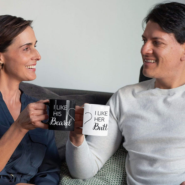 Customized Beard Butt Couple Mug