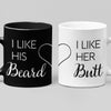 Customized Beard Butt Couple Mug