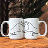 Customized Couple Heart Hands Coffee Mug