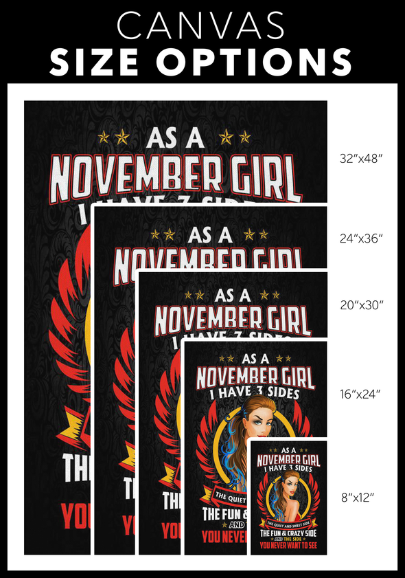November Girl 3 - Sided Canvas