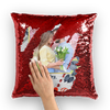 Couple Sequin Pillow Cushion Cover
