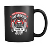 Never Underestimate July Born Firefighter Mug