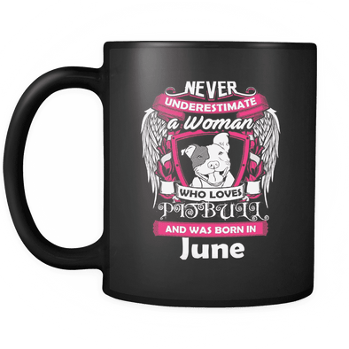 June Women Who Loves Pitbull Mug