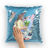 Couple Sequin Pillow Cushion Cover