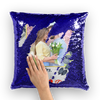 Couple Sequin Pillow Cushion Cover