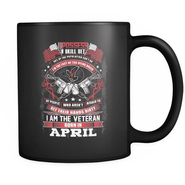 Veteran Born In April Mug