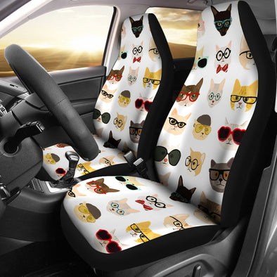Adorable Cat Faces Car Seat Cover