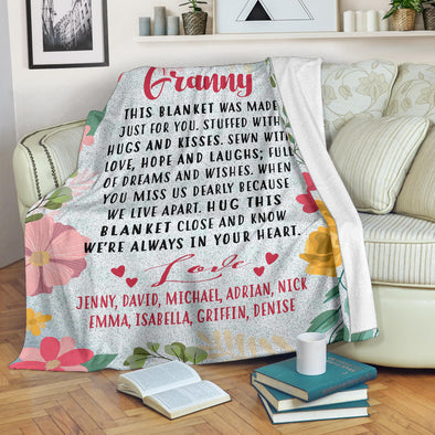 Personalized Granny Blanket"This Blanket Was Just Made For You, Stuffed With Hugs And Kisses