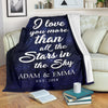 Love You More Couple Personalized Blanket