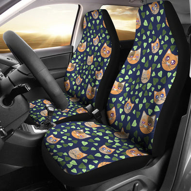 Cute Cat Face Pattern Car Seat Cover