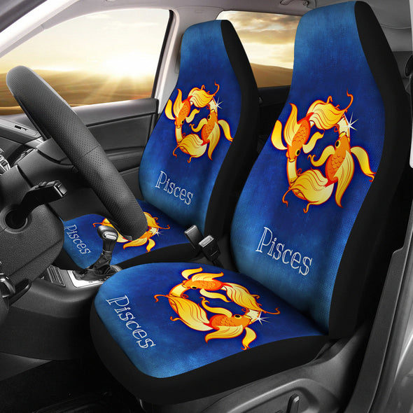 Zodiac Sign Pisces Car Seat Cover