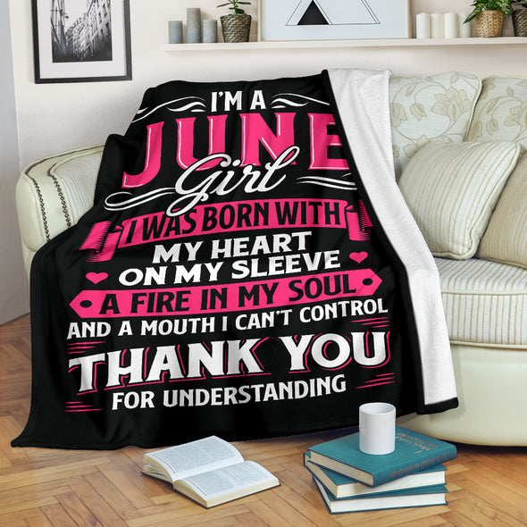 June Girl With Strong Heart Blanket