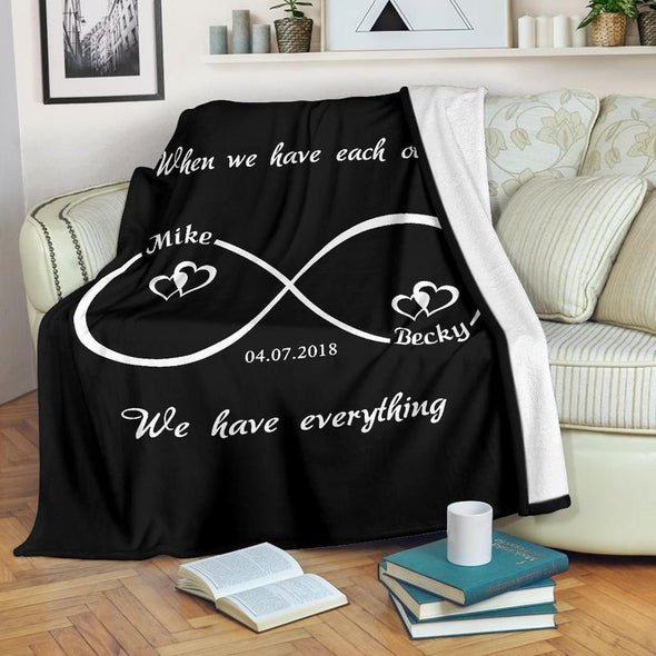 Limited Edition Infinity Love Personalized Blanket