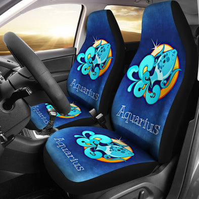 Zodiac Sign Aquarius Car Seat Cover