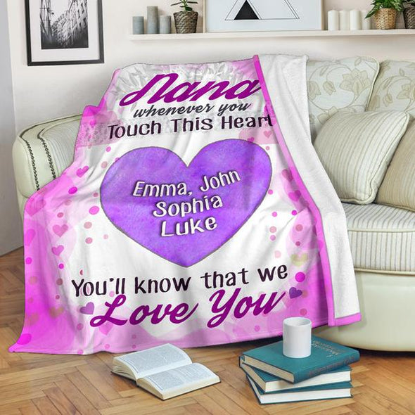 Personalized Blanket ™ Whenever You Touch This Heart