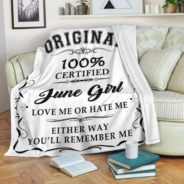 100% Certified June Born Girl Premium Blanket