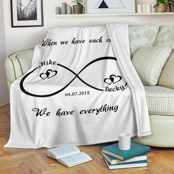 Limited Edition Infinity Love Personalized Blanket