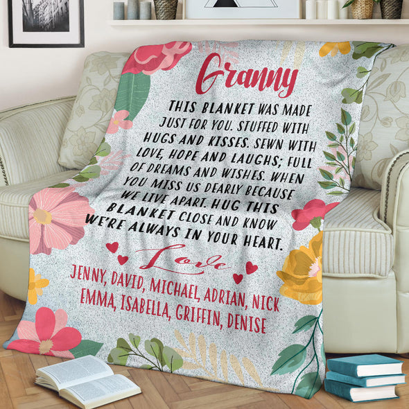Personalized Granny Blanket"This Blanket Was Just Made For You, Stuffed With Hugs And Kisses