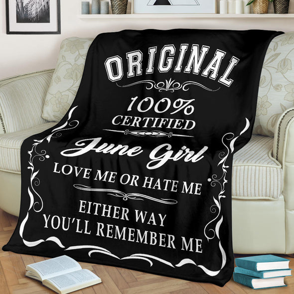 100% Certified June Born Girl Premium Blanket