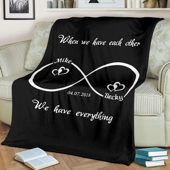 Limited Edition Infinity Love Personalized Blanket