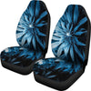 Zone Blue Weed Car Seat Cover