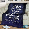 Love You More Couple Personalized Blanket