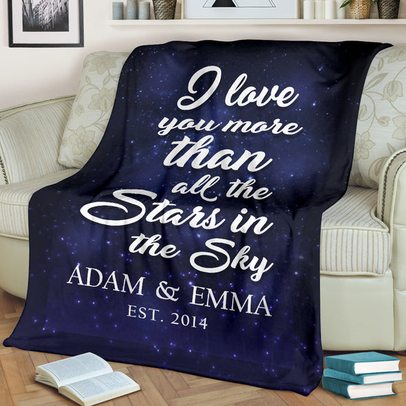 Love You More Couple Personalized Blanket