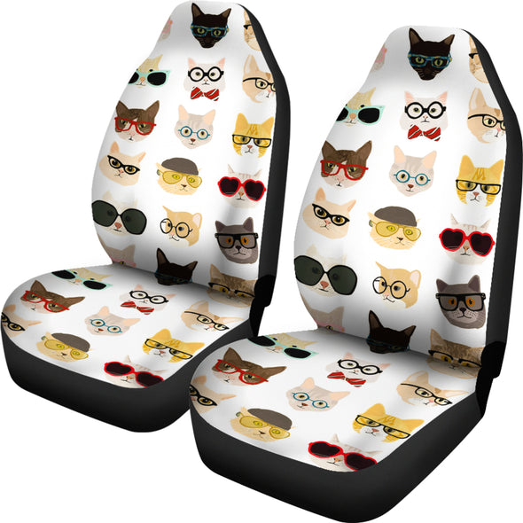 Adorable Cat Faces Car Seat Cover