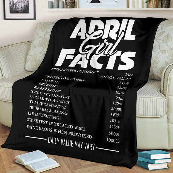 An April Girl Facts Premium Blanket