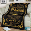 "To My Wonderful Fiancee" Fleece Blanket